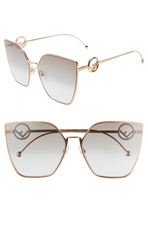 fendi oversize reflective sunglasses|fendi women's oversized sunglasses.